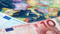 Euroseddel  - Landkort - EU - Finans 