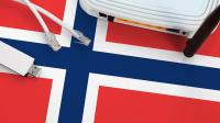 Norsk flag med ledninger på